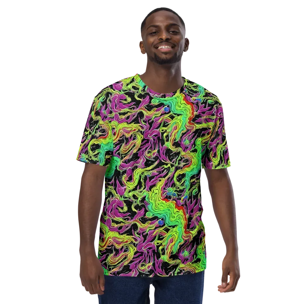 Limefire Spiral on Men's Crew Neck T-Shirt — Front