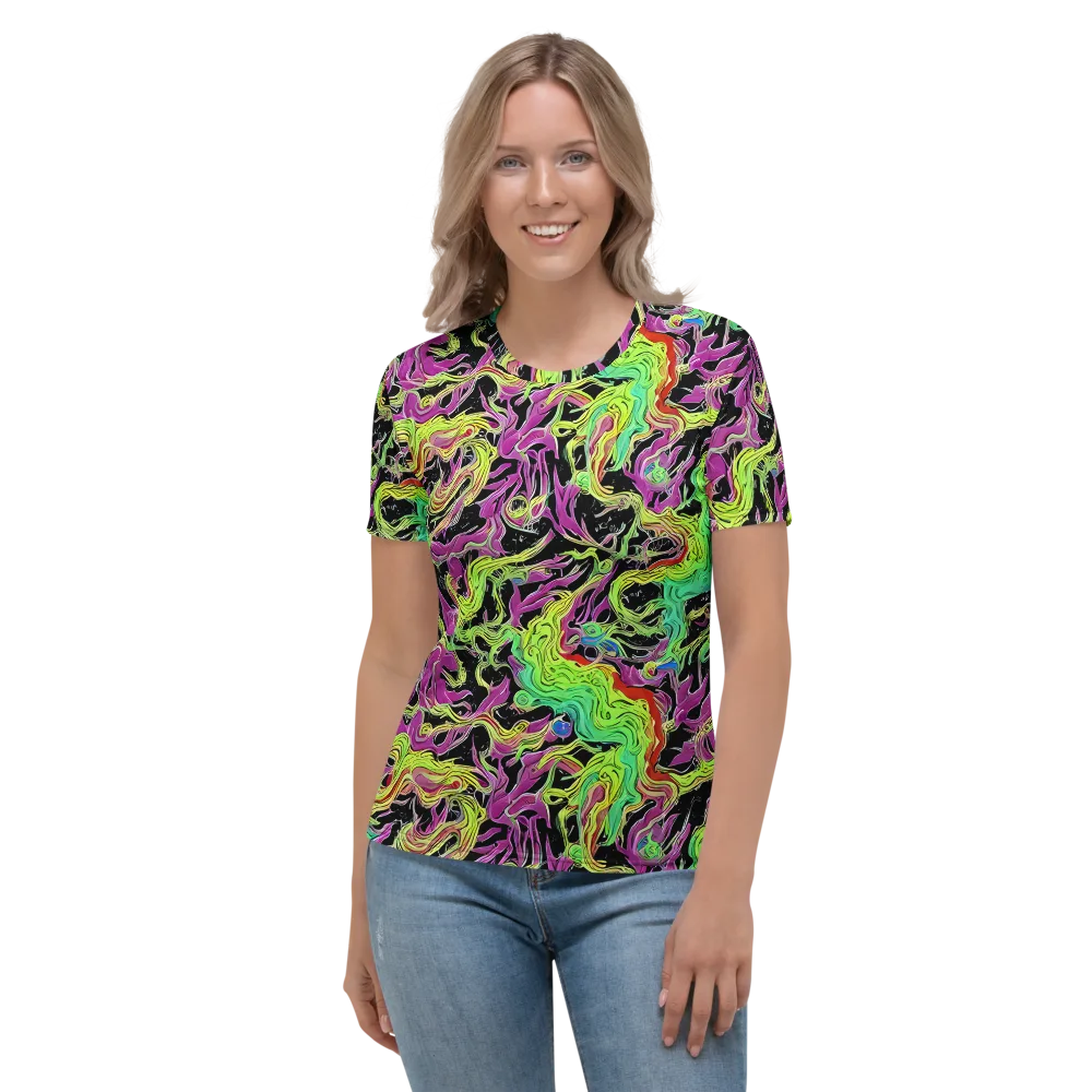 Limefire Spiral on Women's Crew Neck T-Shirt — Front