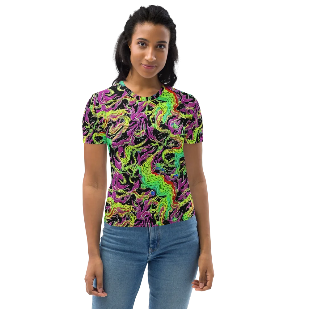 Limefire Spiral on Women's Crew Neck T-Shirt — Front
