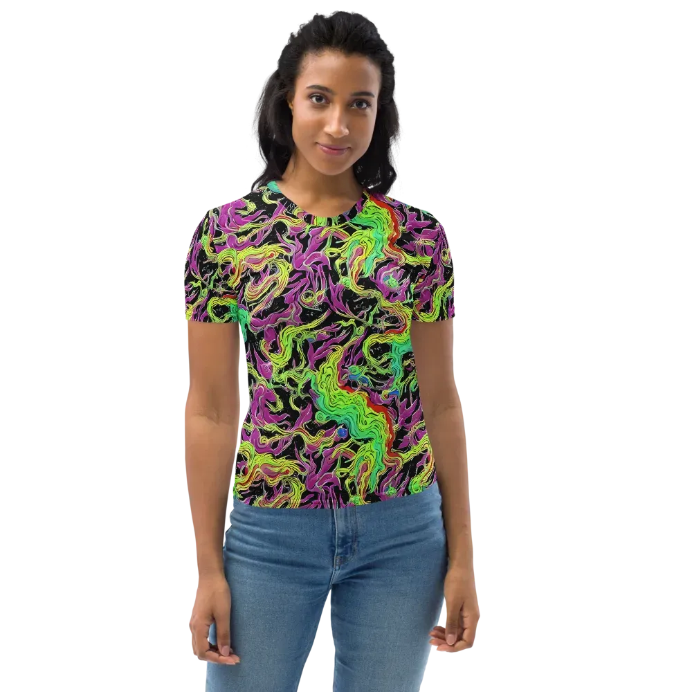 Limefire Spiral on Women's Crew Neck T-Shirt — Front