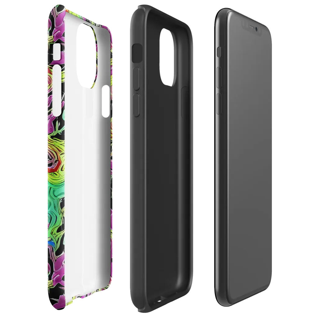 Limefire Spiral on Tough Case for iPhone® — Right
