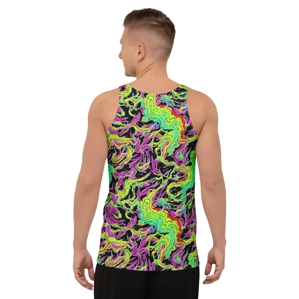 Limefire Spiral on Men's Tank Top — Back