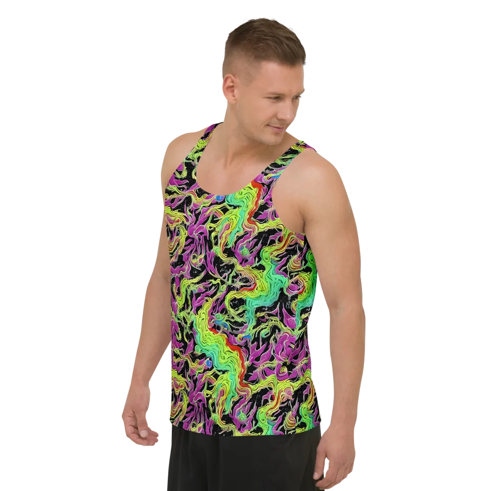 Limefire Spiral on Men's Tank Top — Left Front