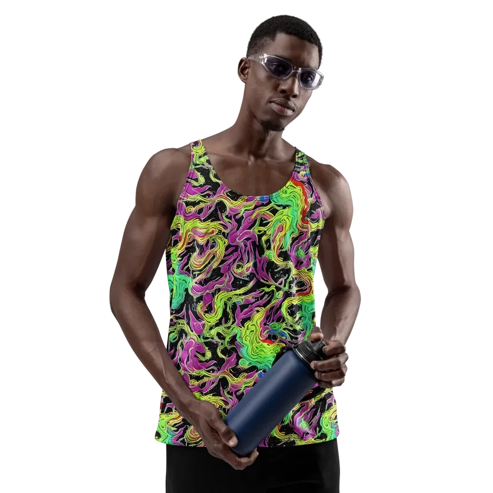 Limefire Spiral on Men's Tank Top — Front