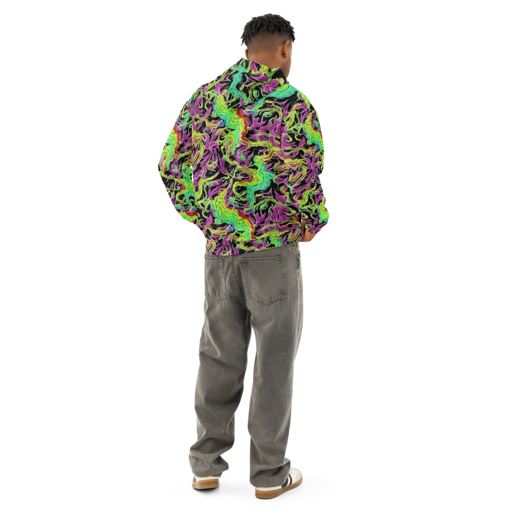 Limefire Spiral on Cotton Hoodie — Back