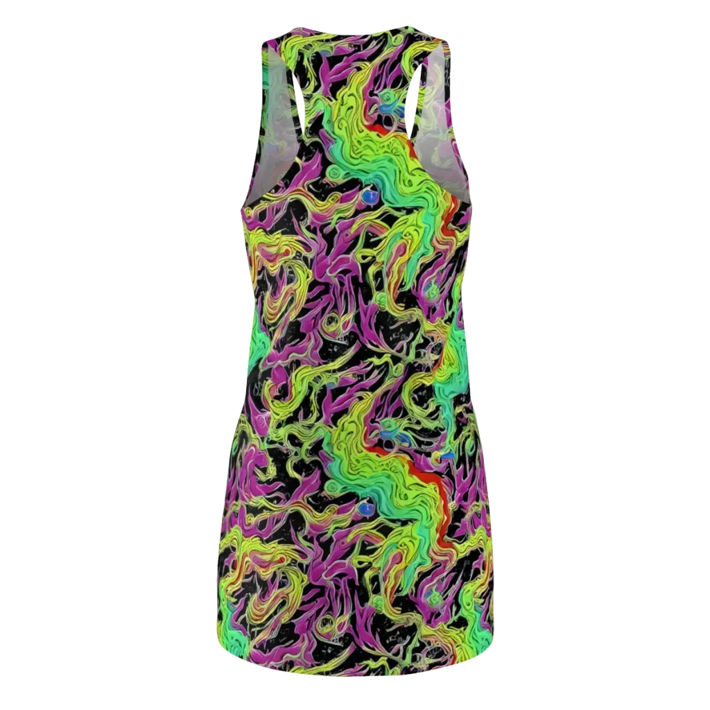 Limefire Spiral on Racerback Dress — Back