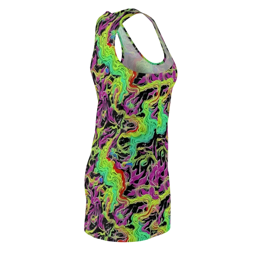Limefire Spiral on Racerback Dress — Back Side