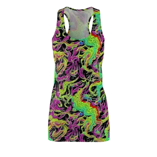 Limefire Spiral on a Racerback Dress