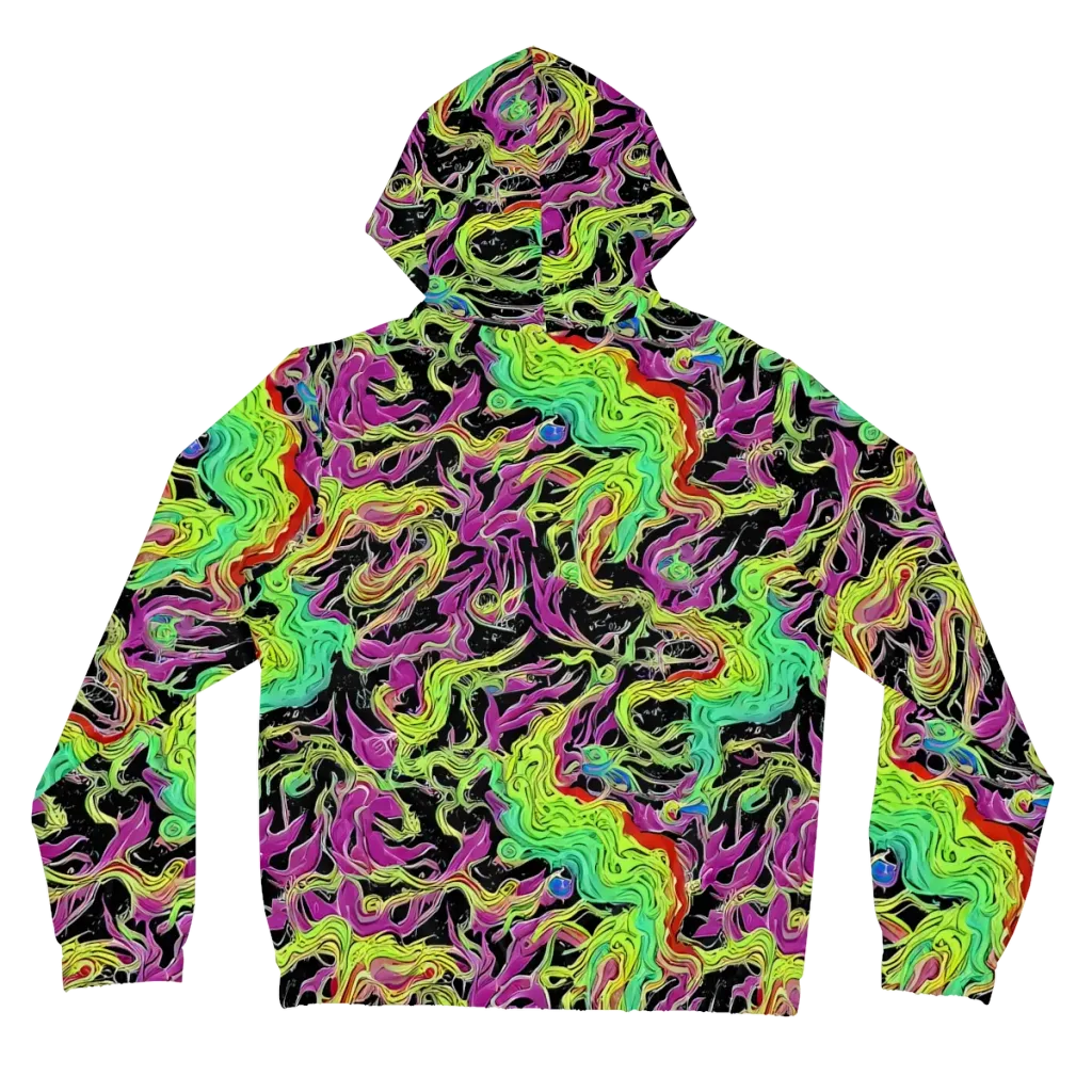 Limefire Spiral on Women's Full-Zip Hoodie — Back