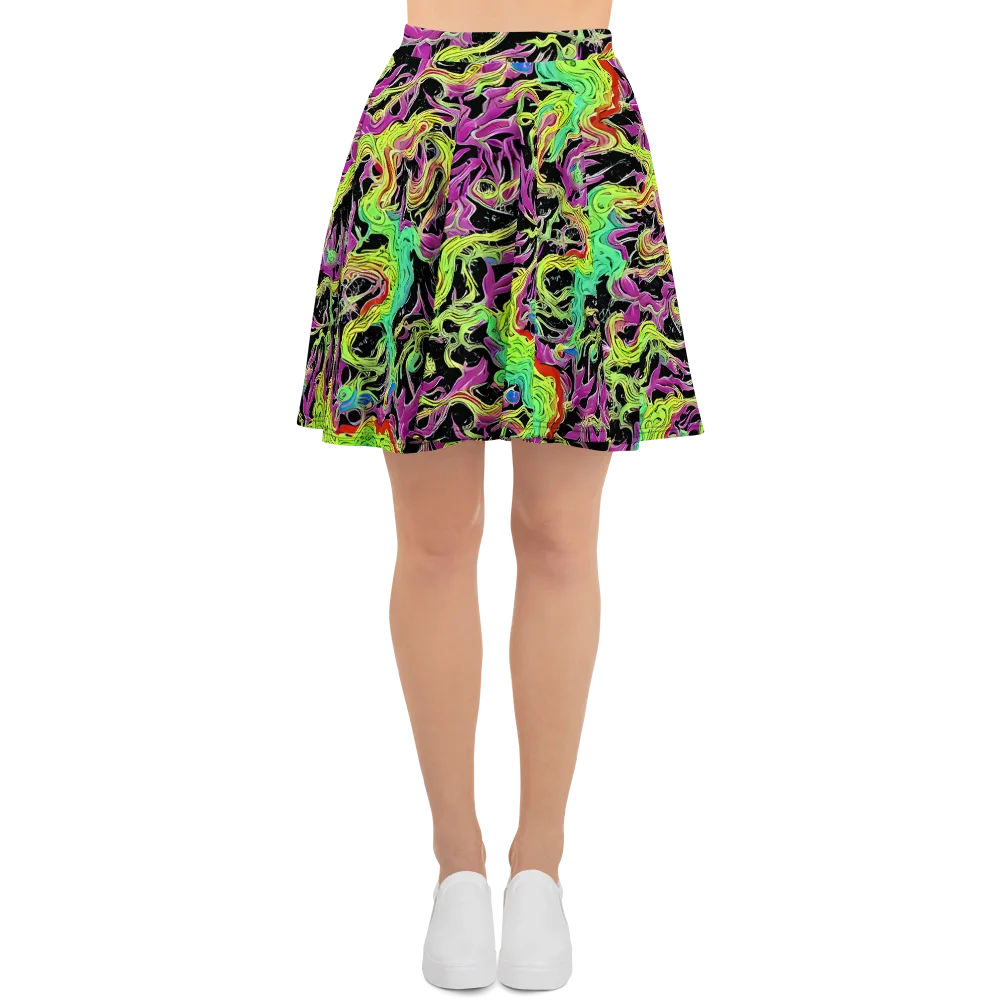 Limefire Spiral on Skater Skirt — Front