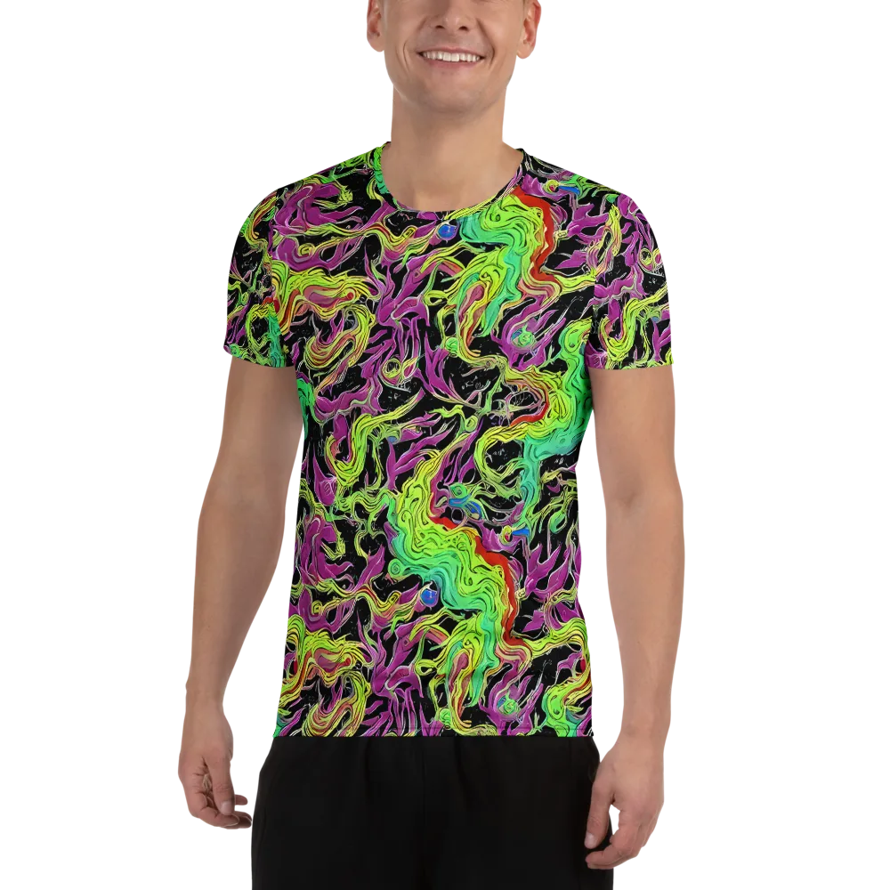 Limefire Spiral on Men's Athletic T-Shirt — Front