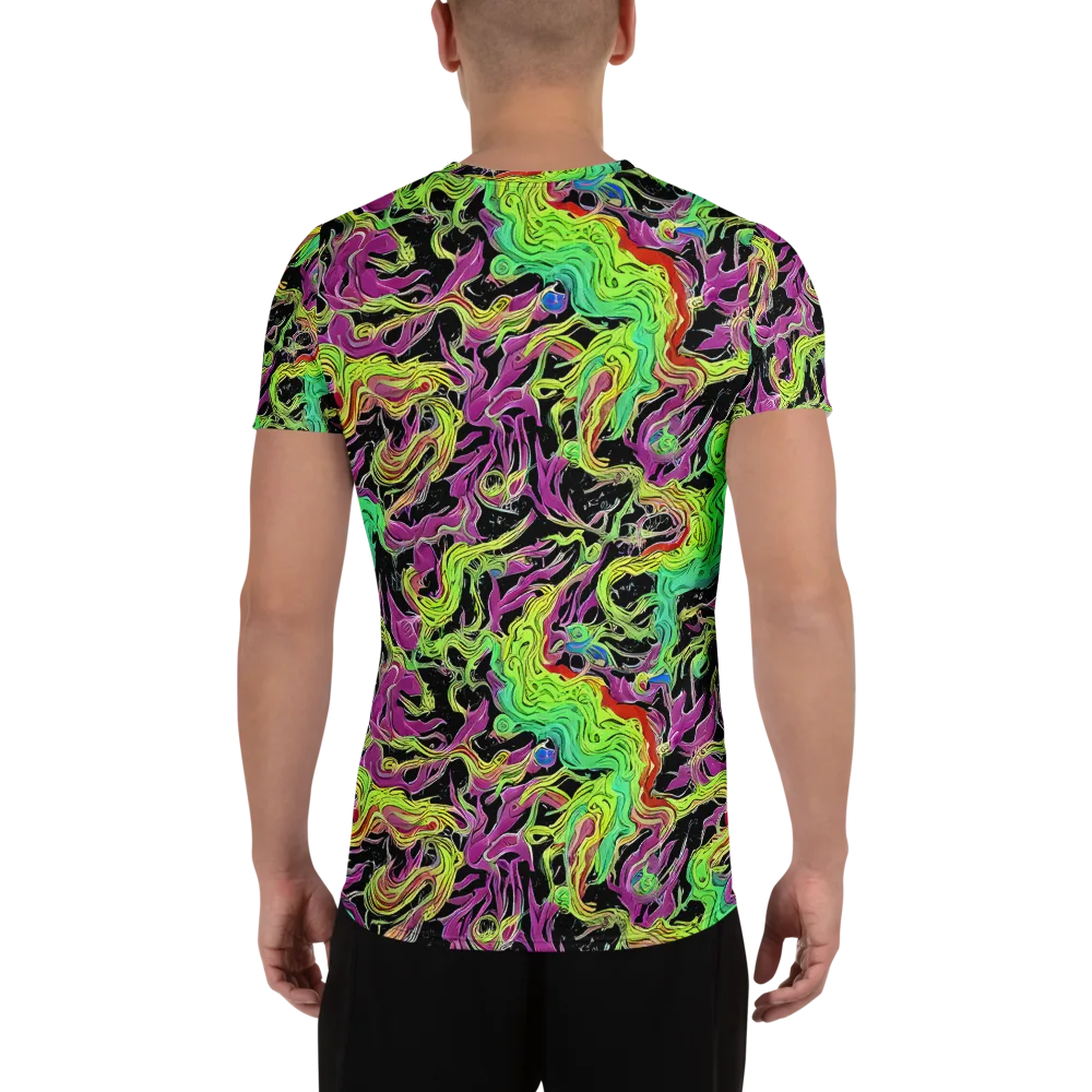 Limefire Spiral on Men's Athletic T-Shirt — Back