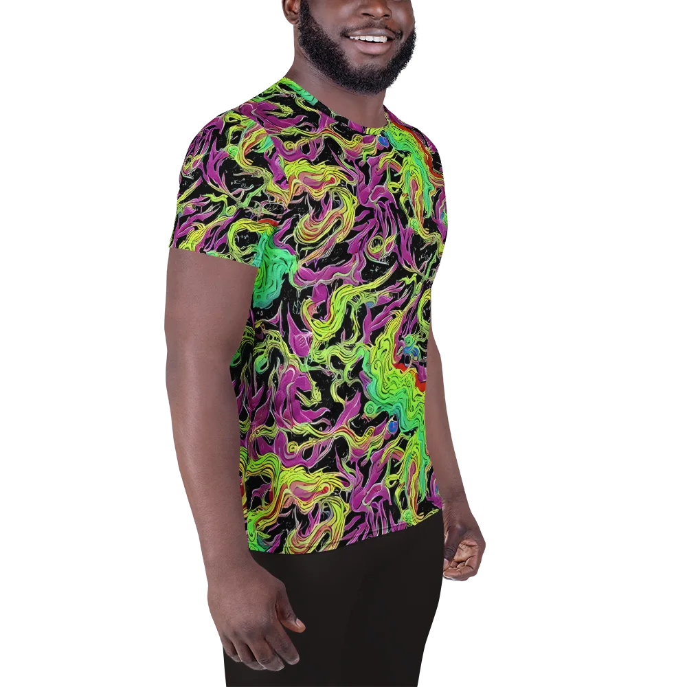 Limefire Spiral on Men's Athletic T-Shirt — Right