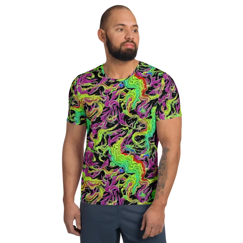 Limefire Spiral on Men's Athletic T-Shirt — Front
