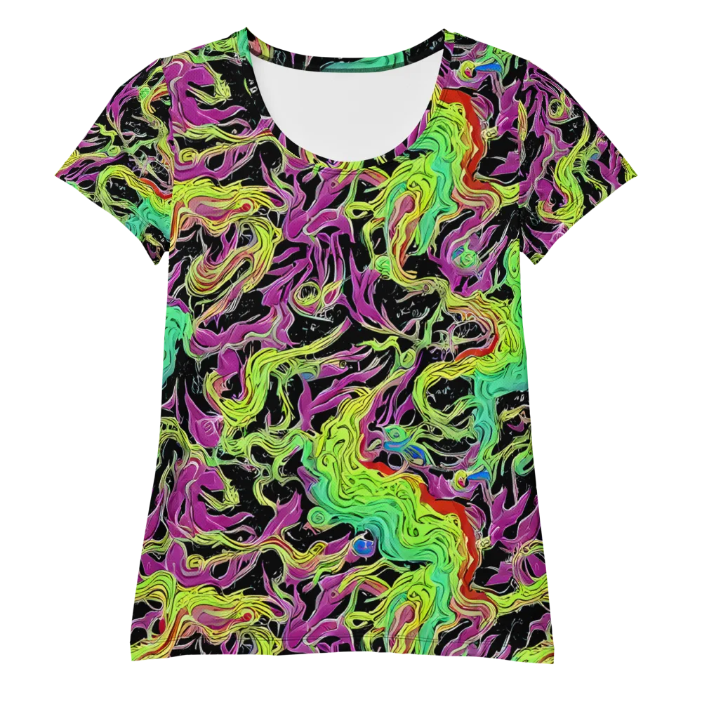 Limefire Spiral on Women's Athletic T-Shirt — Front