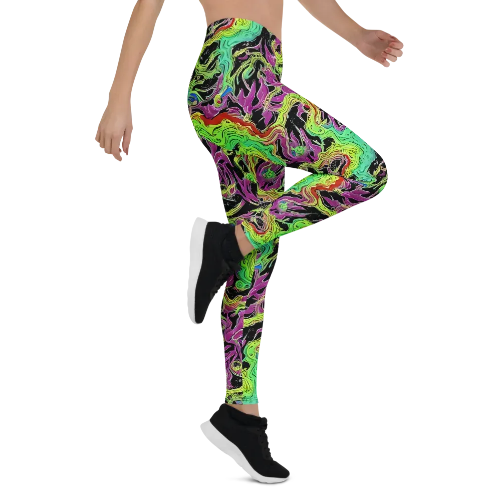 Limefire Spiral on Leggings — Right