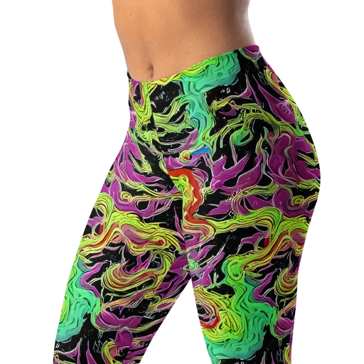 Limefire Spiral on a Leggings