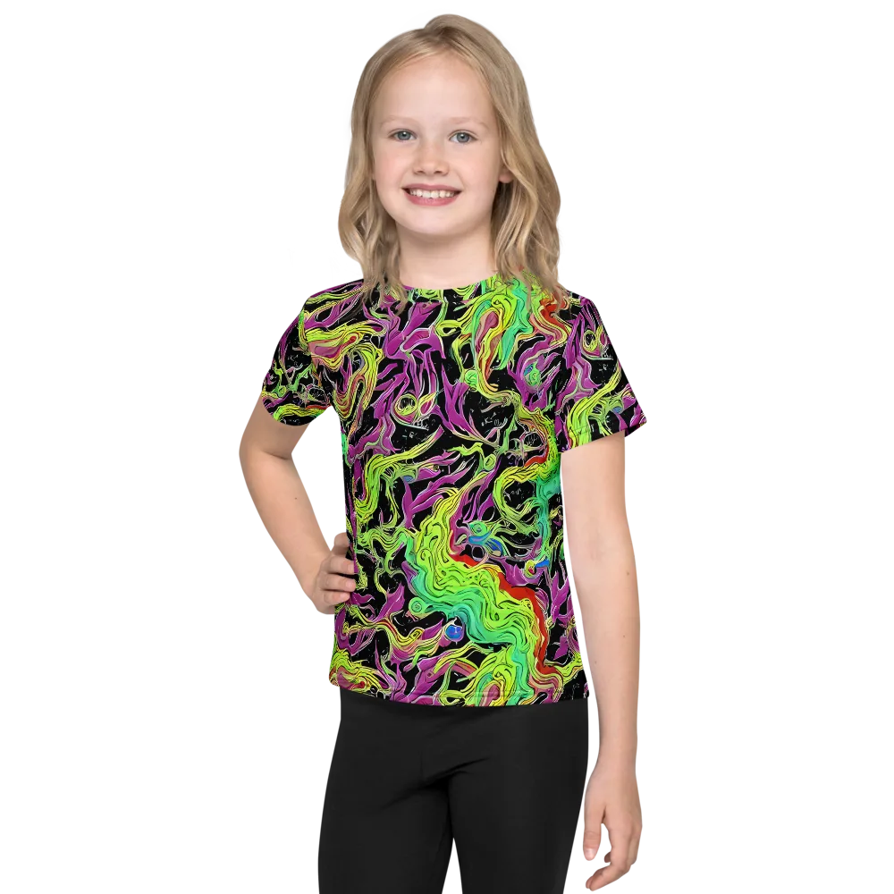 Limefire Spiral on Kids Crew Neck T-Shirt — Front