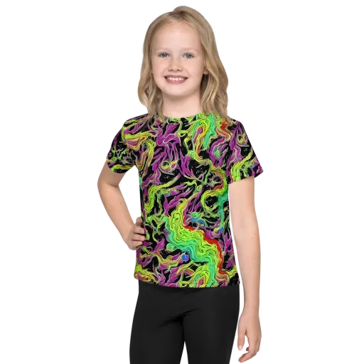 Limefire Spiral on a Kids Crew Neck T-Shirt