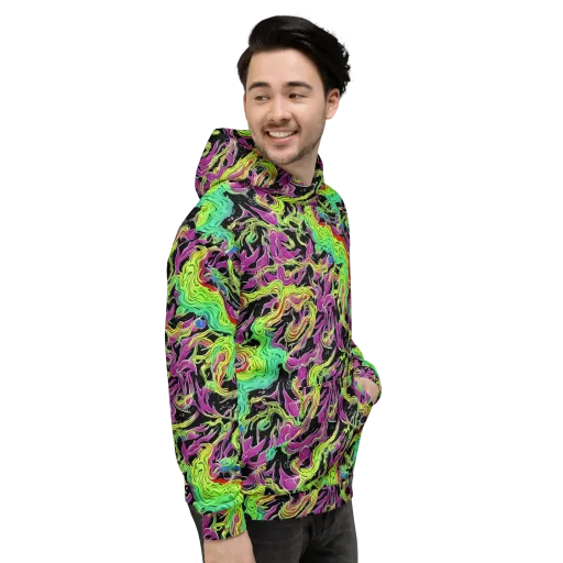 Limefire Spiral on a Hoodie