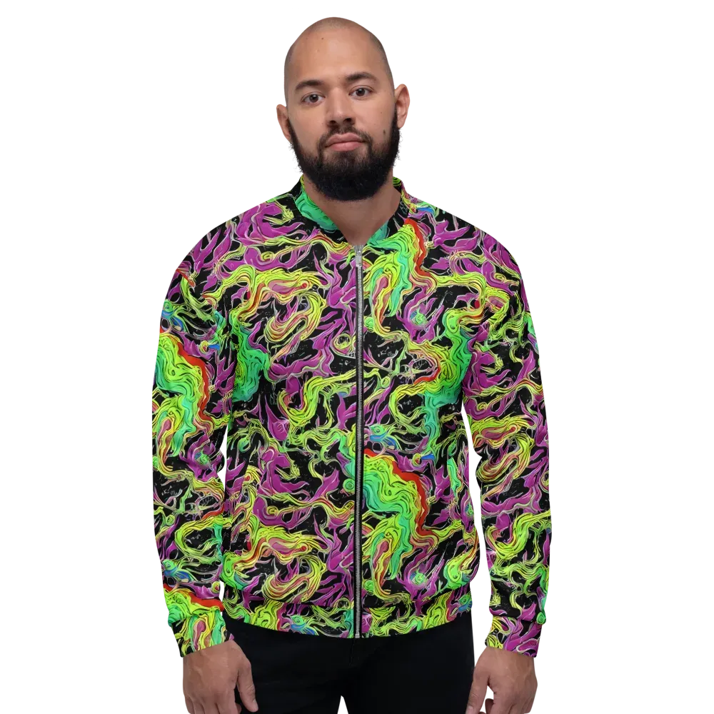 Limefire Spiral on Bomber Jacket — Front