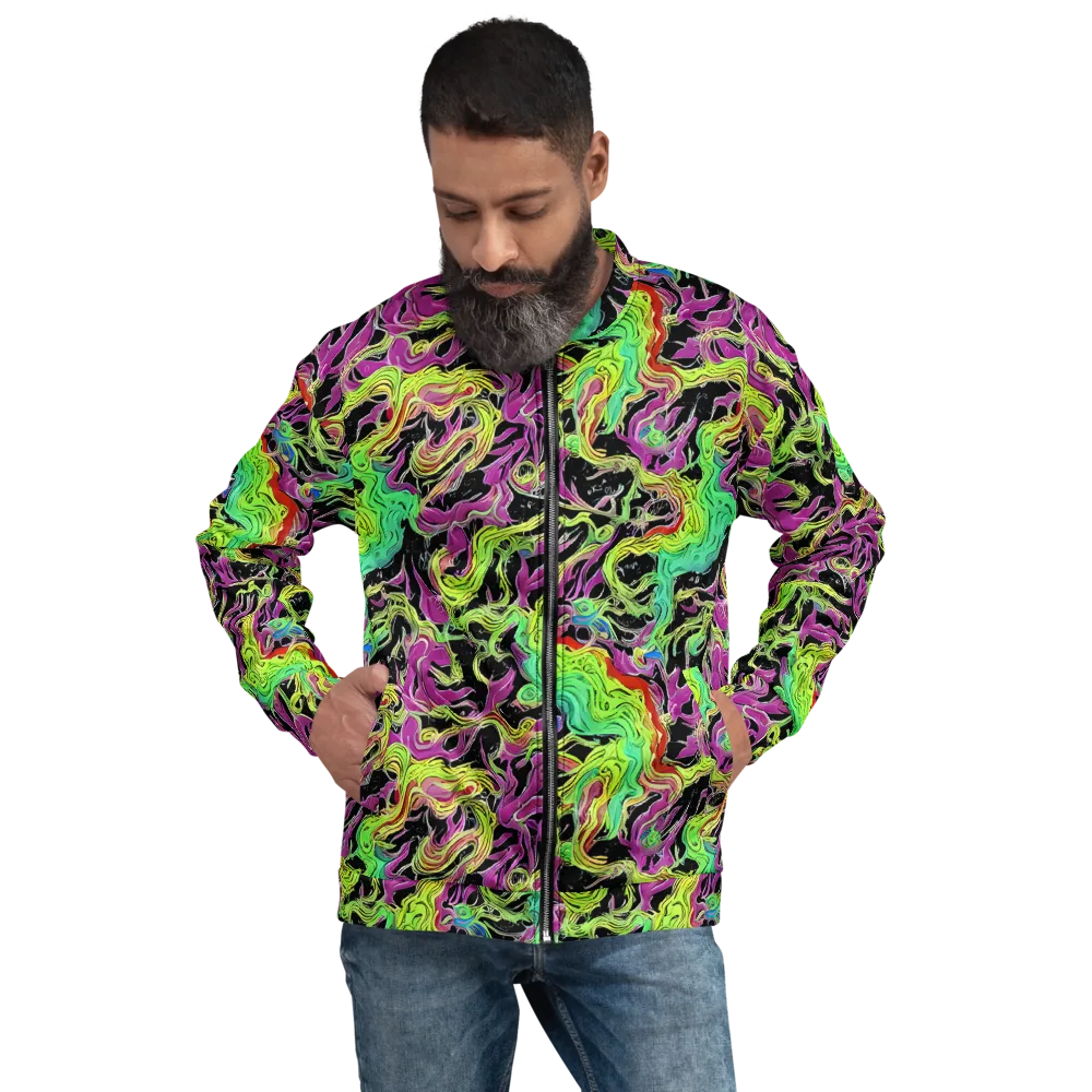 Limefire Spiral on Bomber Jacket — Front