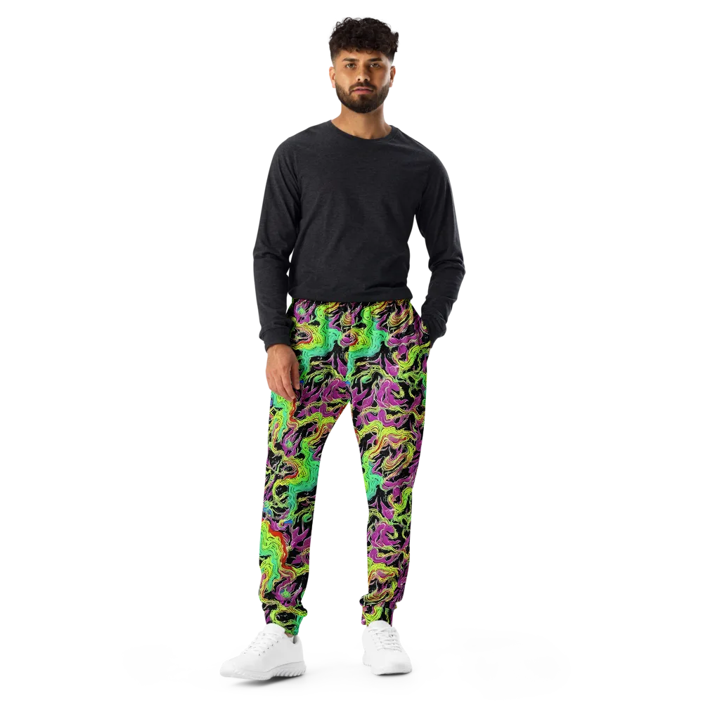 Limefire Spiral on Men's Joggers — Front