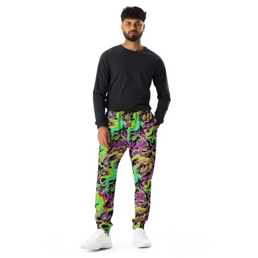 Limefire Spiral on a Men's Joggers