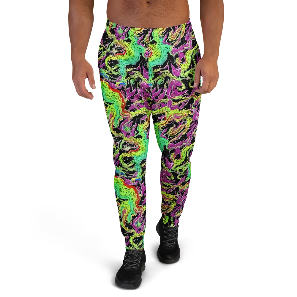 Limefire Spiral on Men's Joggers — Front