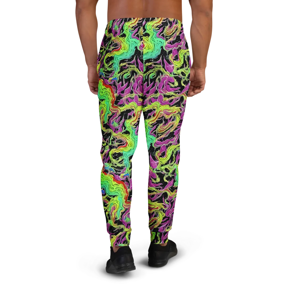 Limefire Spiral on Men's Joggers — Back