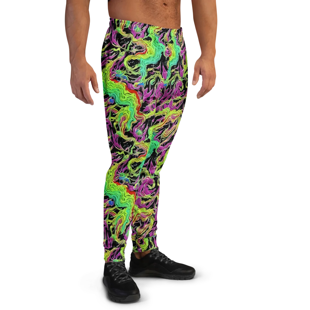 Limefire Spiral on Men's Joggers — Right