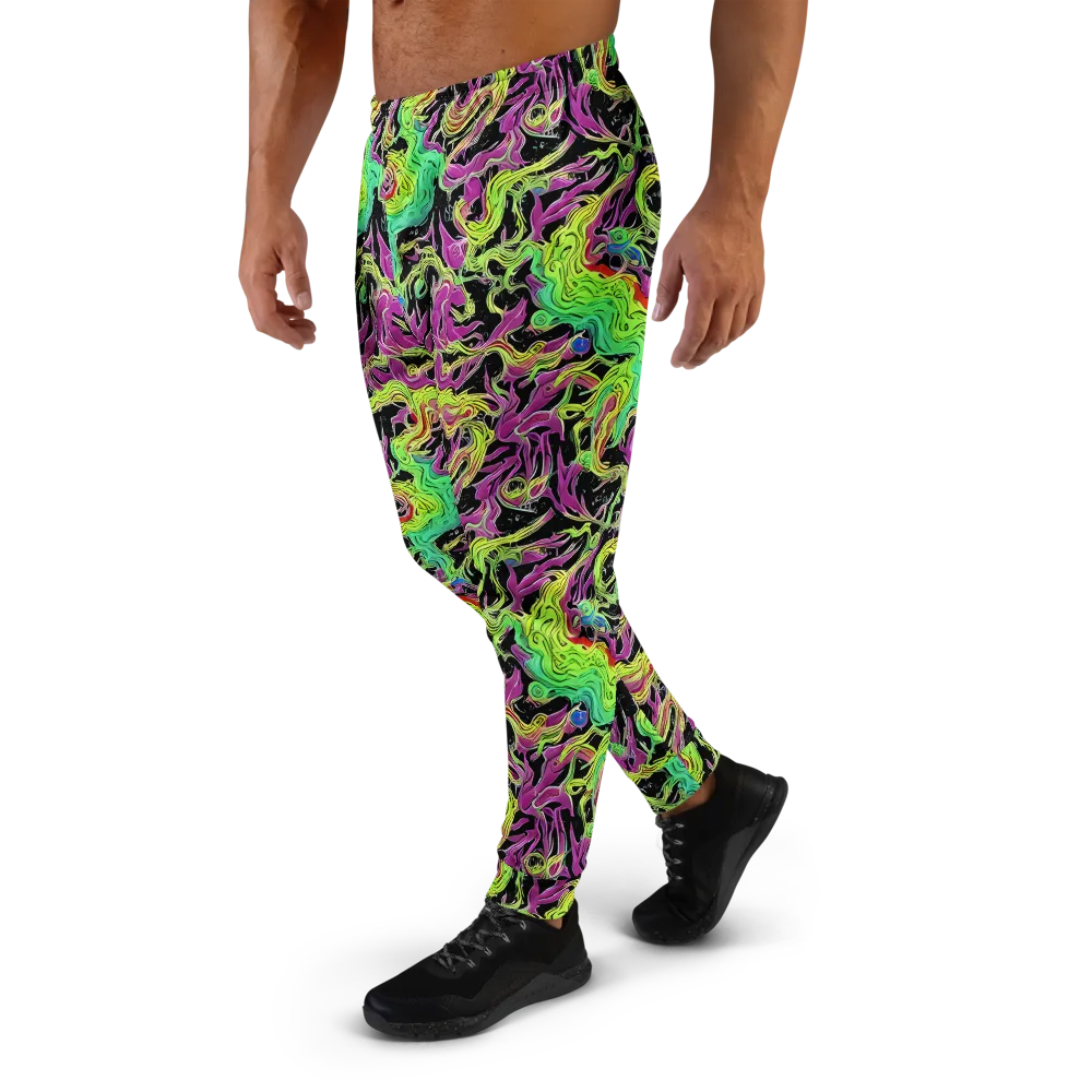 Limefire Spiral on Men's Joggers — Left