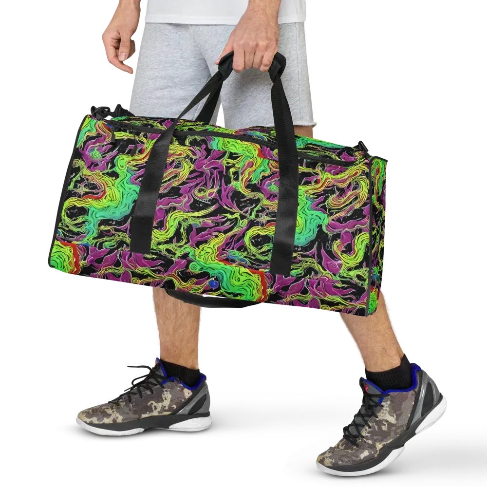 Limefire Spiral on Duffle Bag — Front