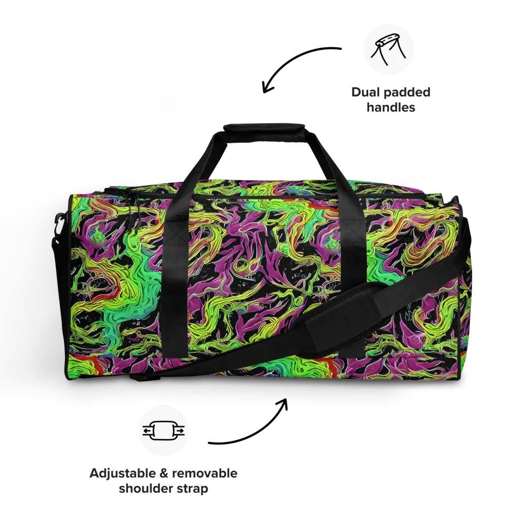 Limefire Spiral on Duffle Bag — Front