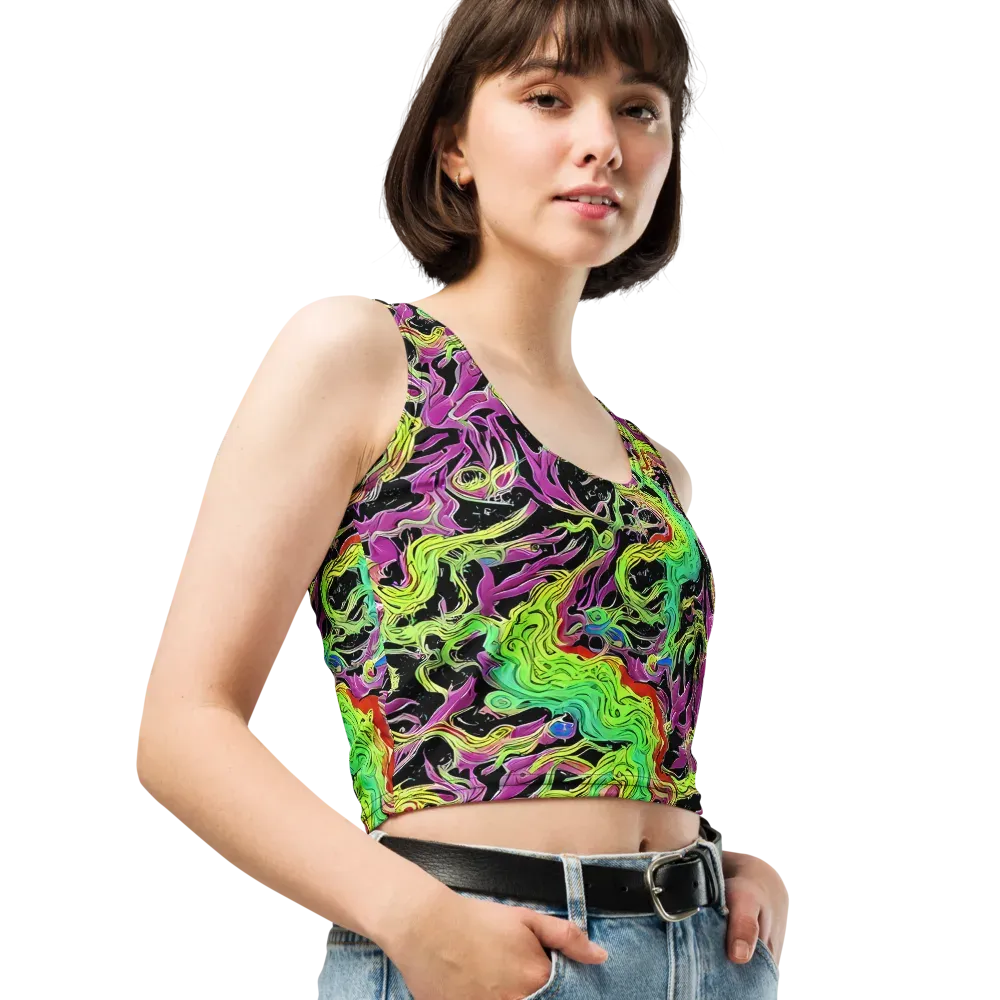 Limefire Spiral on Crop Top — Right Front