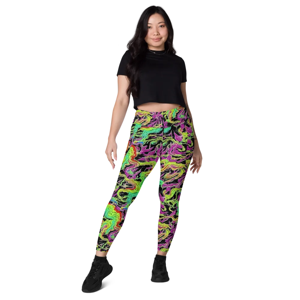 Limefire Spiral on Leggings with Pockets — Front