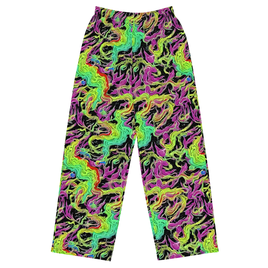 Limefire Spiral on Wide-Leg Pants — Front