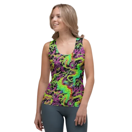 Limefire Spiral on a Women's Tank Top