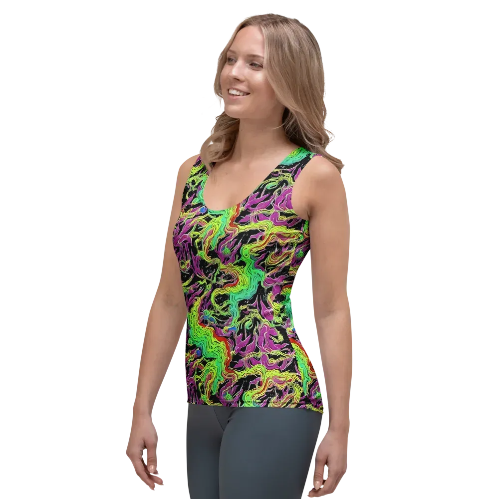 Limefire Spiral on Women's Tank Top — Left Front