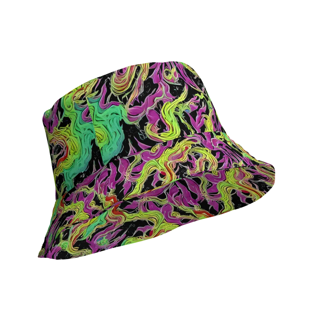 Limefire Spiral on Reversible Bucket Hat — Product details Outside