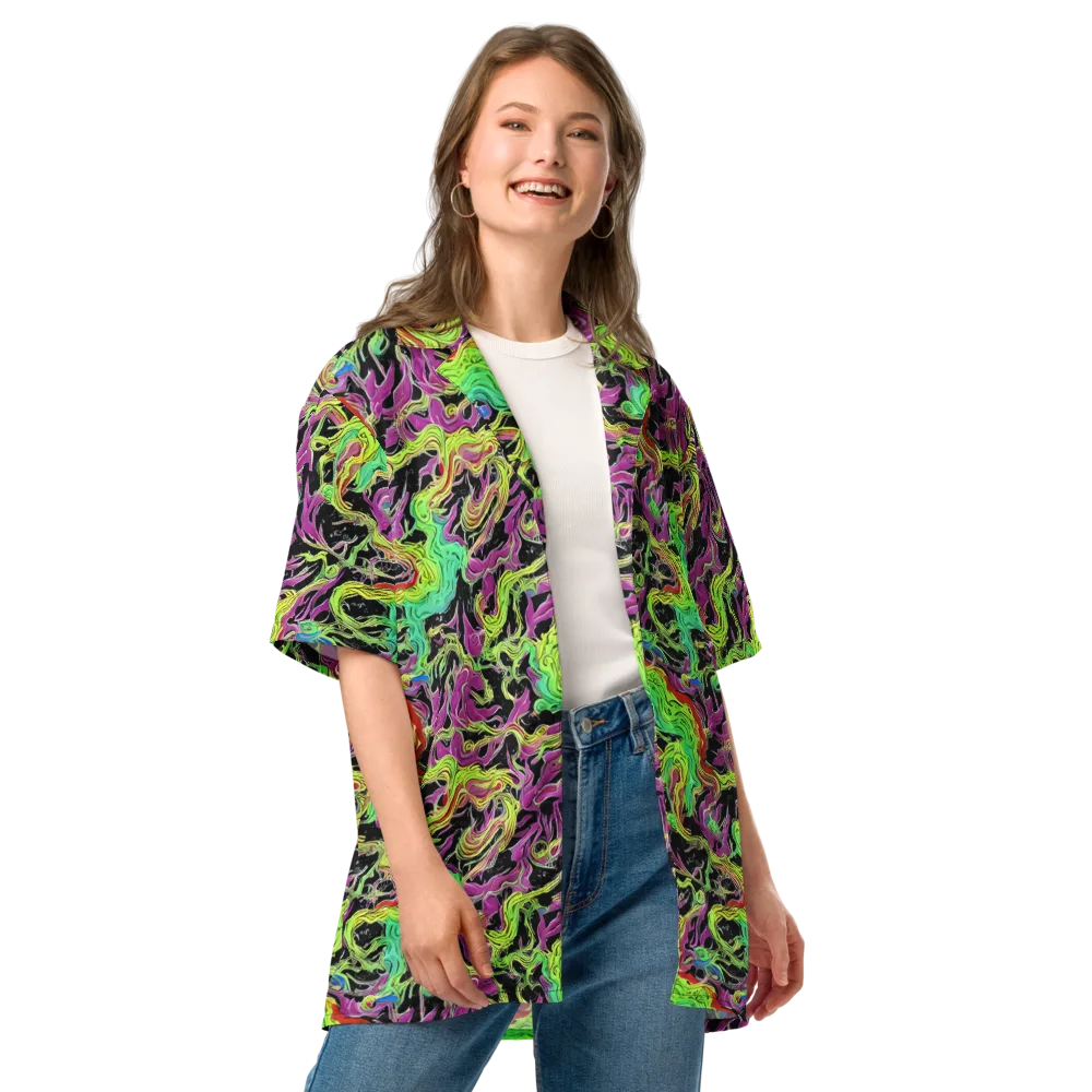 Limefire Spiral on Button Shirt — Front