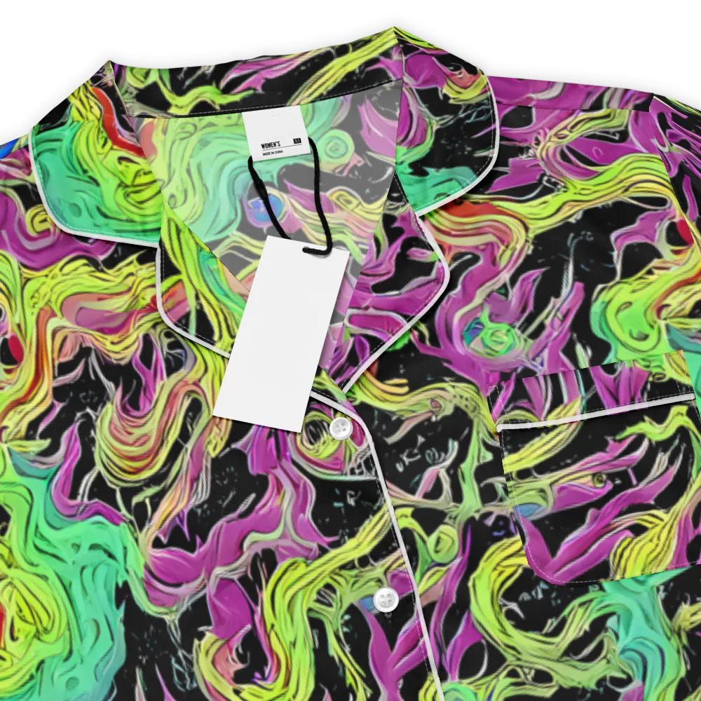 Limefire Spiral on Women's Short Sleeve Pajama Top — Product details
