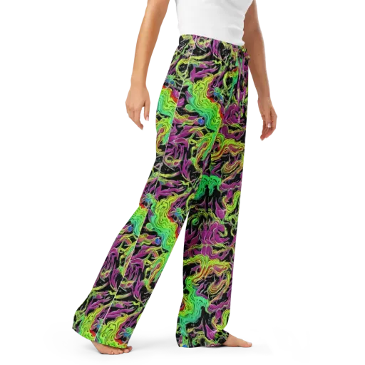 Limefire Spiral on a Women's Pajama Pants