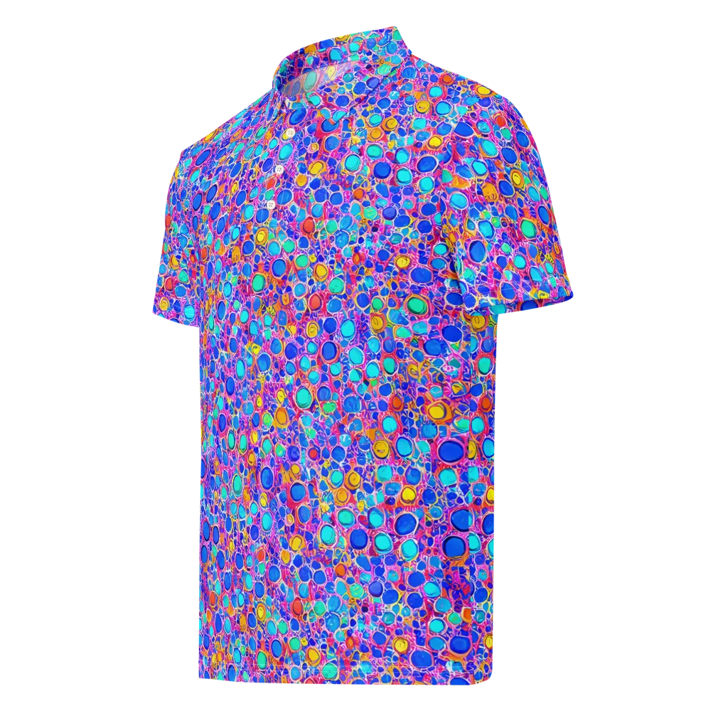 Prism Pollen on Men's Slim Fit Polo Shirt — Left Front