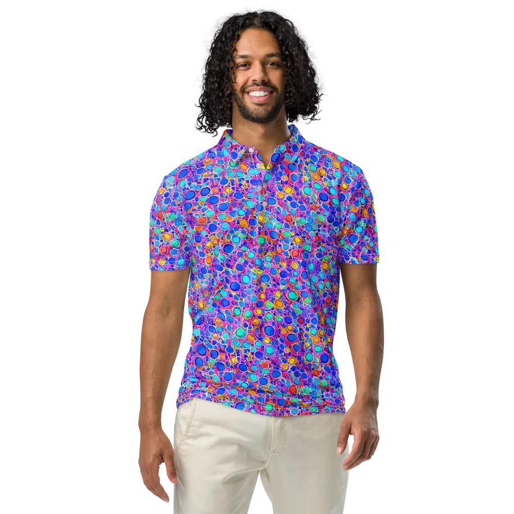 Prism Pollen on Men's Slim Fit Polo Shirt — Front