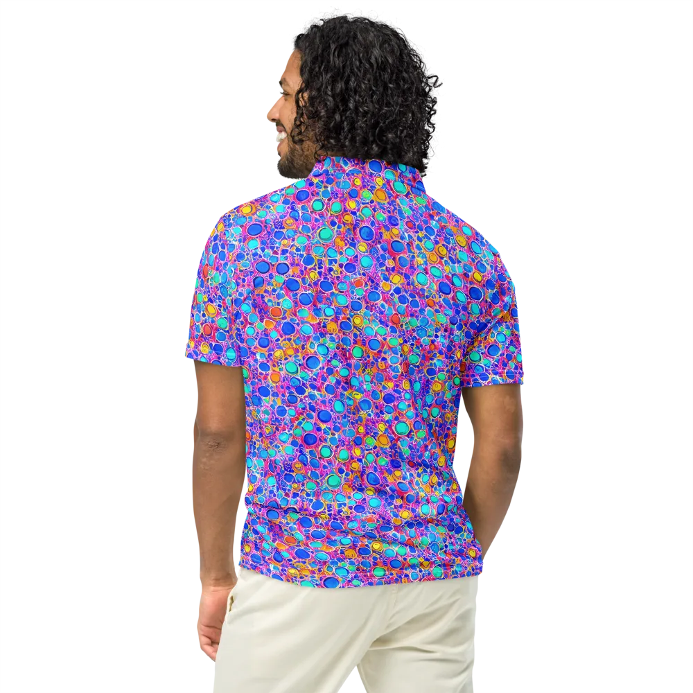 Prism Pollen on Men's Slim Fit Polo Shirt — Back