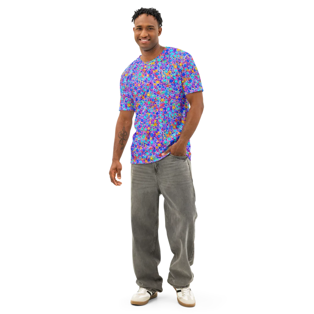 Prism Pollen on Men's Cotton Crew Neck T-Shirt — Front