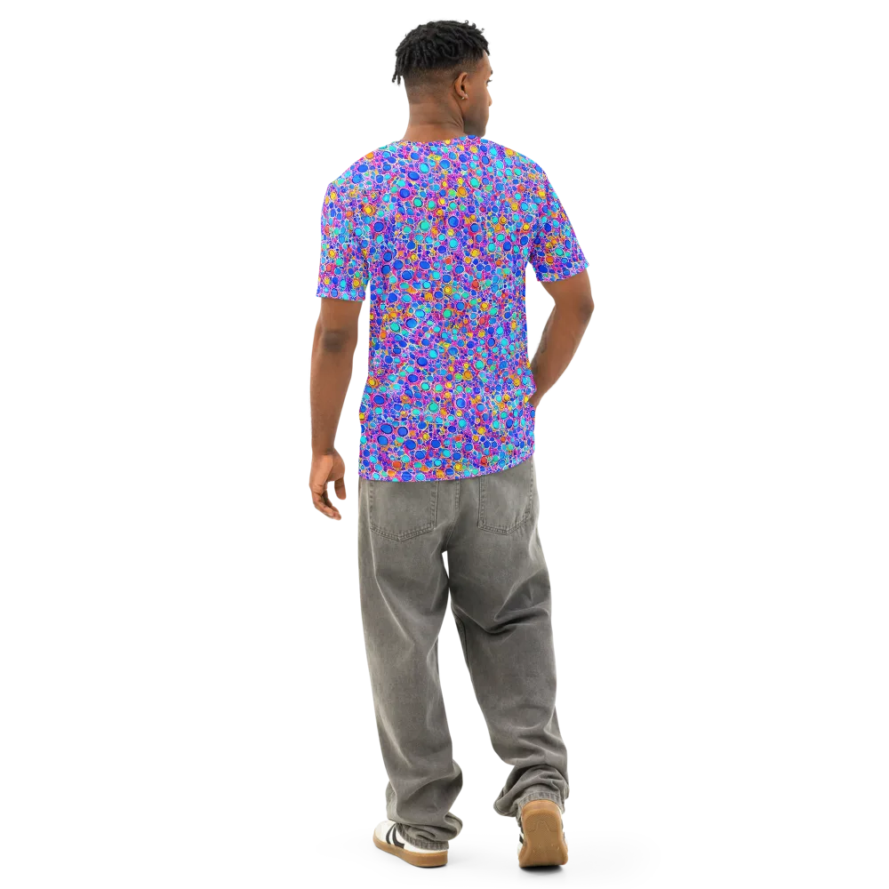 Prism Pollen on Men's Cotton Crew Neck T-Shirt — Back