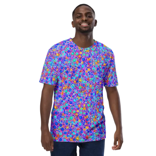Prism Pollen on a Men's Crew Neck T-Shirt