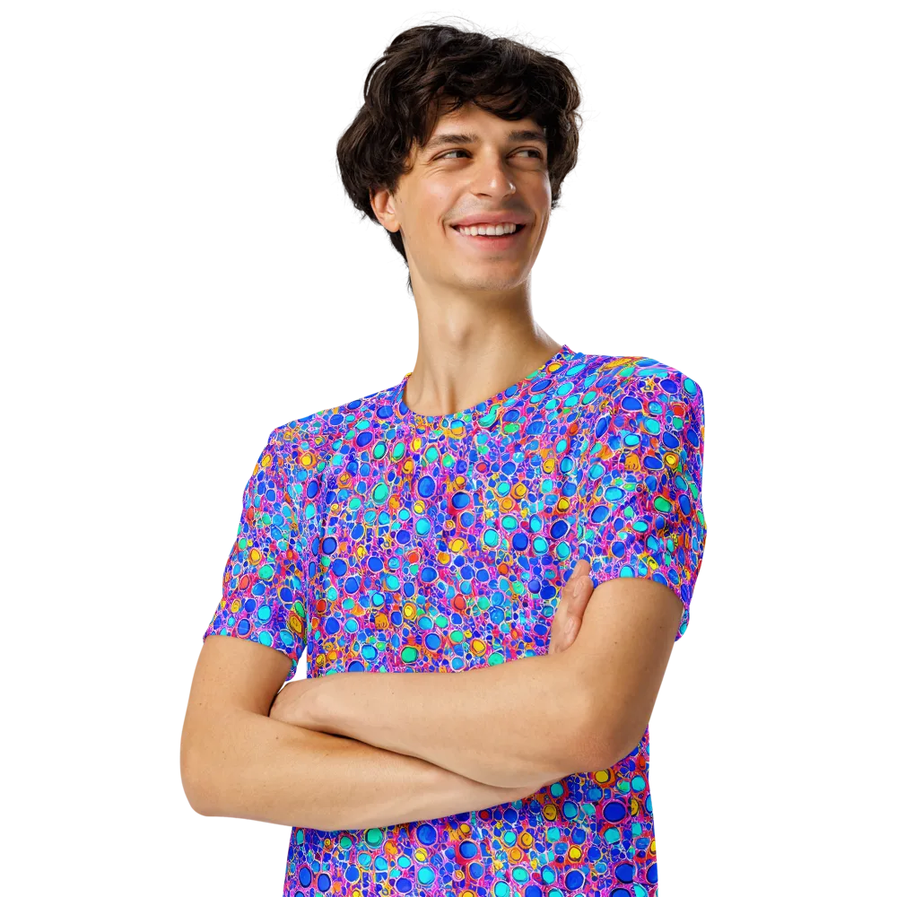 Prism Pollen on Men's Crew Neck T-Shirt — Left Front